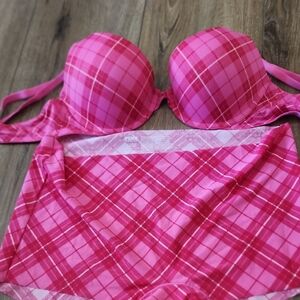 PINK Victoria Secret NEW Plaid Women's Intimate Set